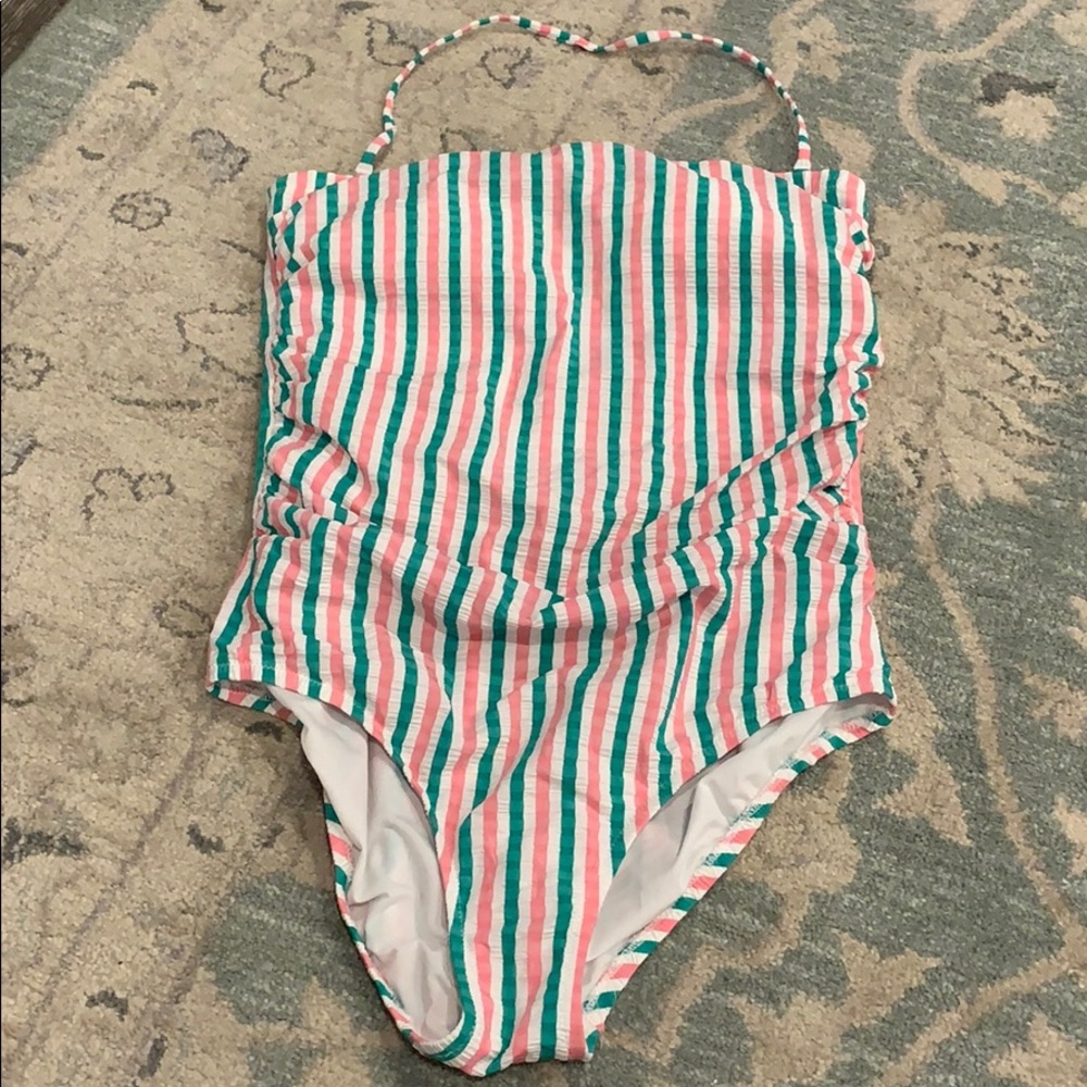 J. Crew seersucker swimsuit